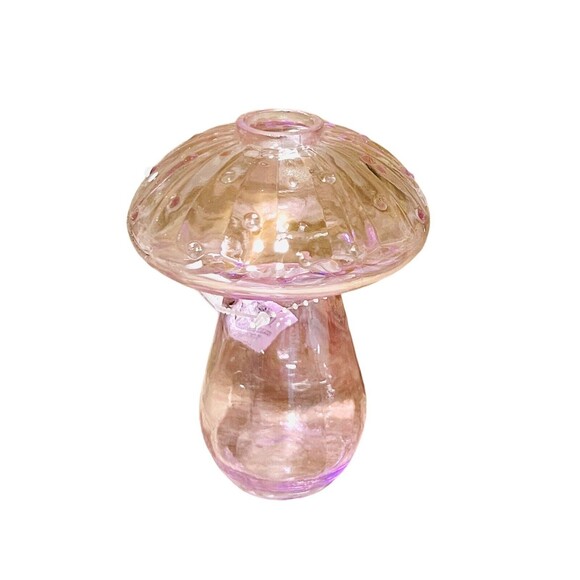 Target Other - Glass Mushroom Vase Planter 5.25" - Target Bullseye Spring 2024 - Purple - New